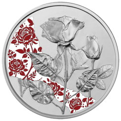 10-Euro-Silbermünze Die Rose