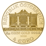 1/25 Unze Gold Wiener Philharmoniker Wertseite