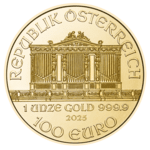 1 Unze Gold Wiener Philharmoniker Wertseite