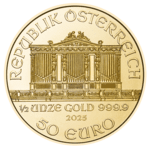 1/2 Unze Gold Wiener Philharmoniker Wertseite