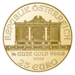 1/4 Unze Gold Wiener Philharmoniker Wertseite