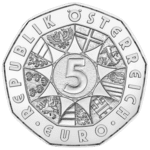Neujahrsmünze in Silber Wertseite