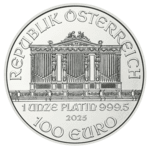 1 Unze Platin Wiener Philharmoniker Wertseite