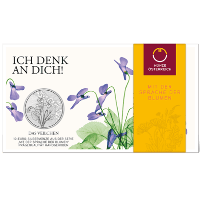 10-Euro-Silbermünze Veilchen HGH im Blister