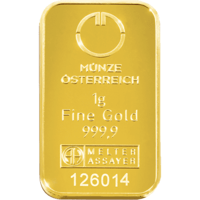 1 Gramm Feingold Kinebarren