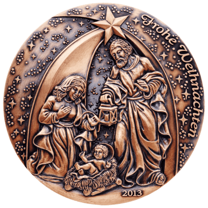 Weihnachtsmedaille 2013 Kupfer
