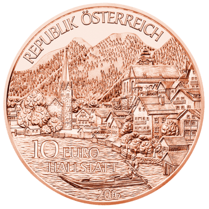 10-Euro-Kupfermünze Oberösterreich Wertseite