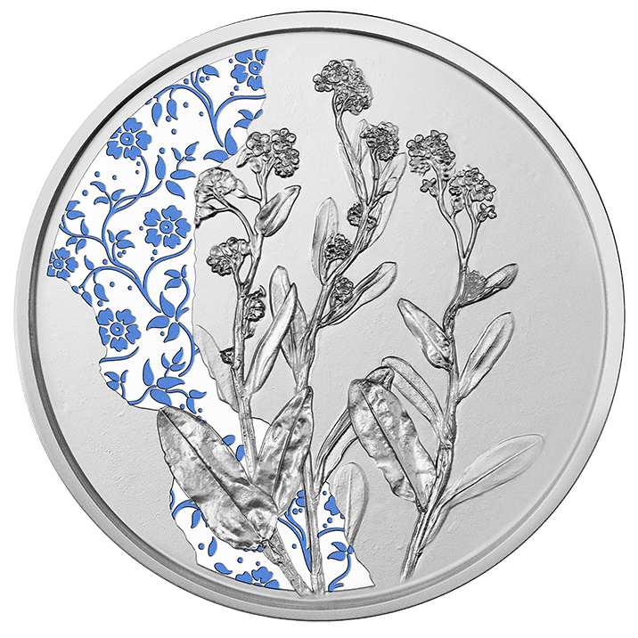 10-Euro-Silbermünze Das Vergissmeinnicht Silber Avers
