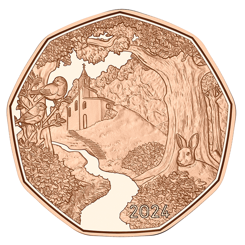 5-Euro-Münze Auf dem Weg in Kupfer