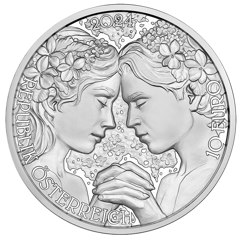 10-Euro-Silbermünze Veilchen PP VS