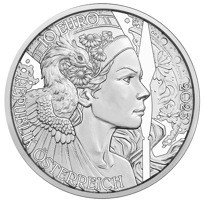 10-Euro-Münze Kamille Bildseite