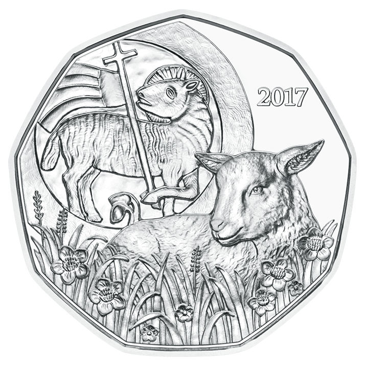 5 Euro Silber, Das Osterlamm, Vorderseite