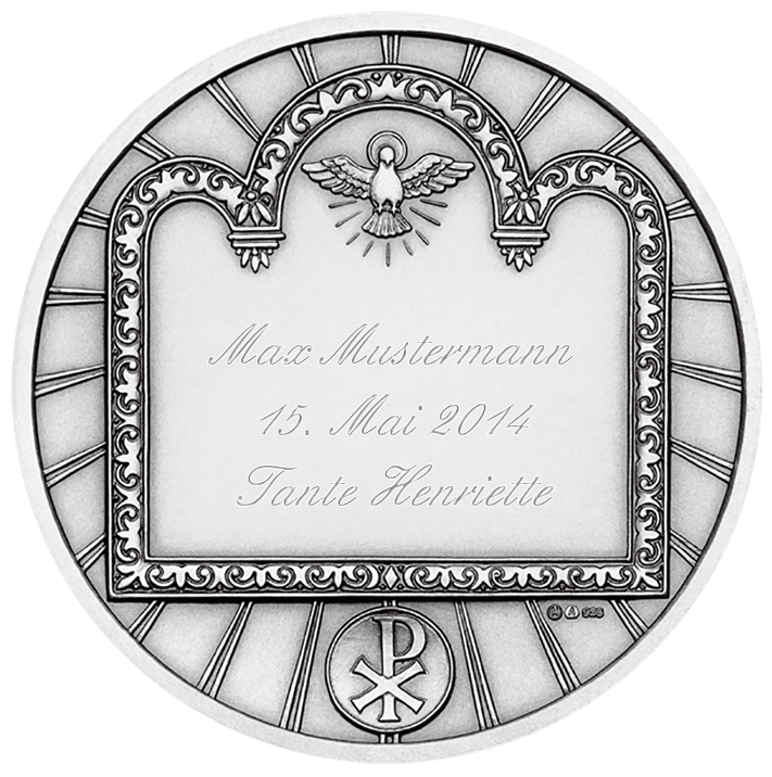 Anlassmedaille Firmung Gravur