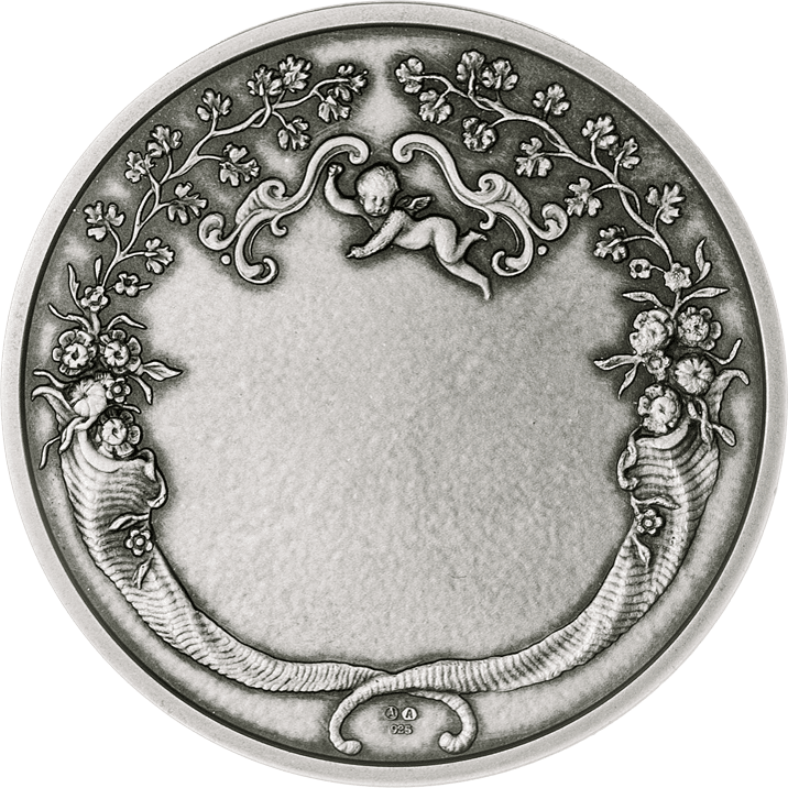 Anlassmedaille zur Geburt Rückseite