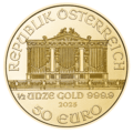 1/2 Unze Gold Wiener Philharmoniker Wertseite