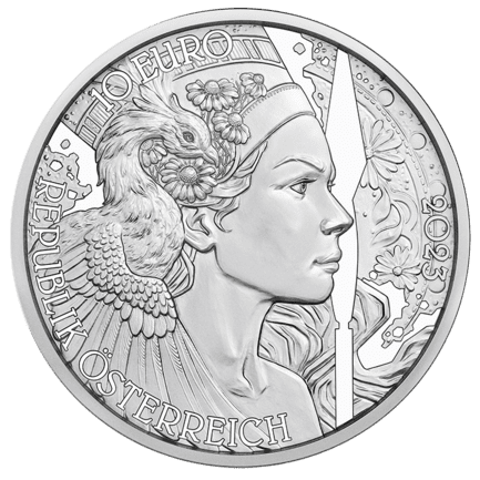10-Euro-Münze Kamille Bildseite