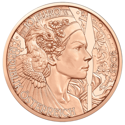 10-Euro-Kupfermünze Kamille Vorderseite
