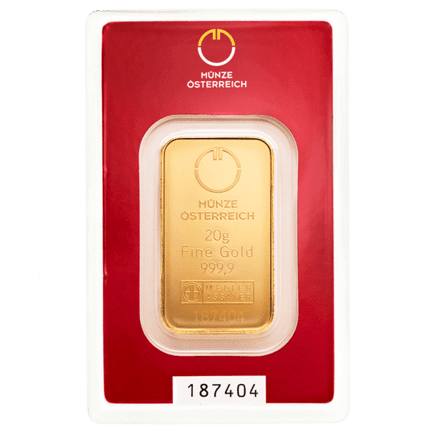 20 Gramm Goldbarren im Blister