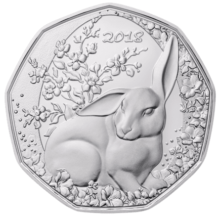 5-Euro Osterhase Silber Revers