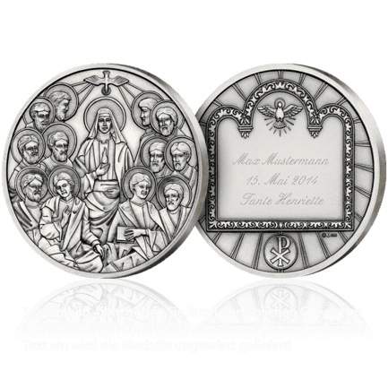 Medaille zur Firmung mit Gravur