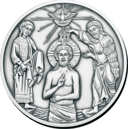 Anlassmedaille Taufe Bildseite