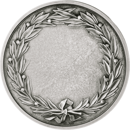 Silber-Medaille Erfolg Revers