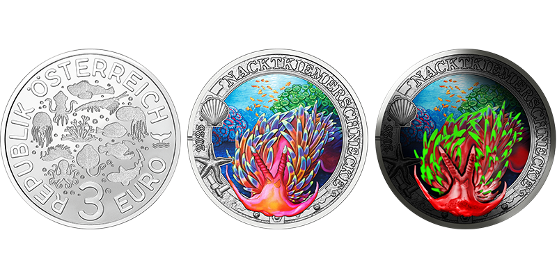 2025 3 Euro Nacktkiemerschnecke