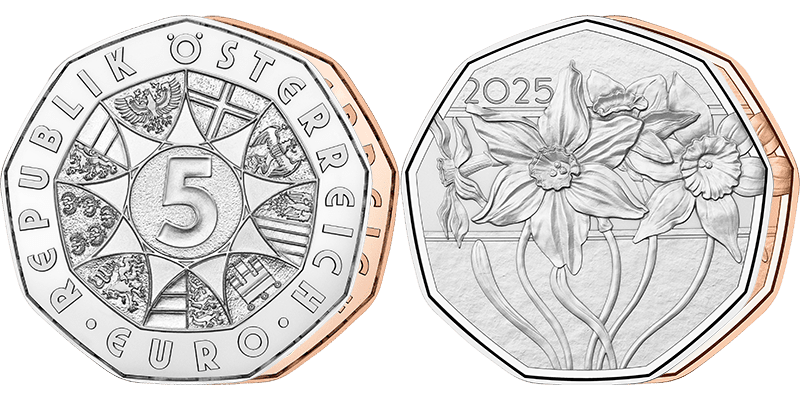 2025 5 Euro Narzissen