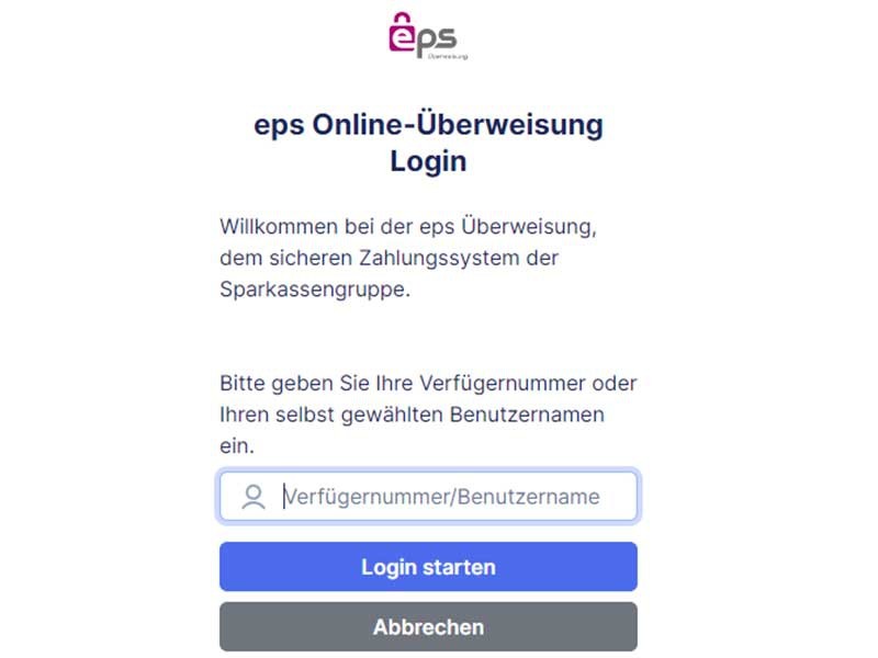 Screenshot Verbindung zum Online-Banking