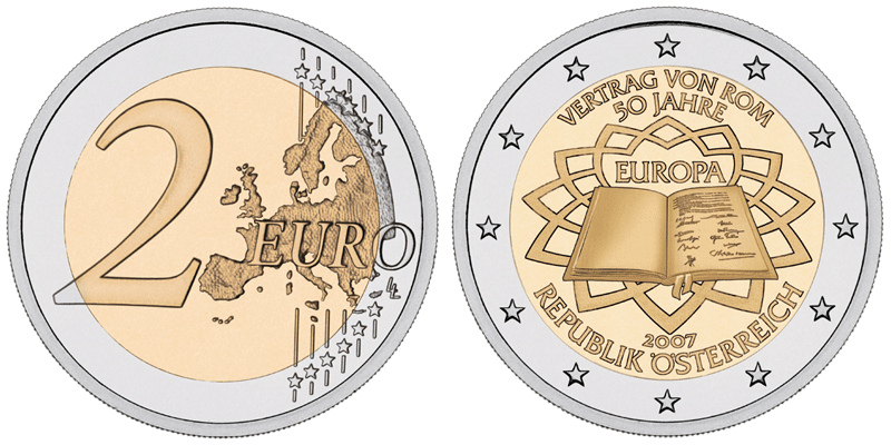 2007 2 Euro Vertrag von Rom