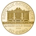 1/2 Unze Gold Wiener Philharmoniker Wertseite