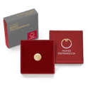 Packshot rotes Etui 1/25 Unze Gold Wiener Philharmoniker