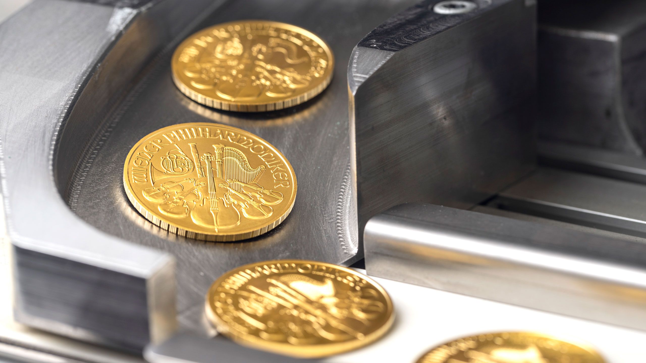 Produktion des Wiener Philharmoniker in Gold