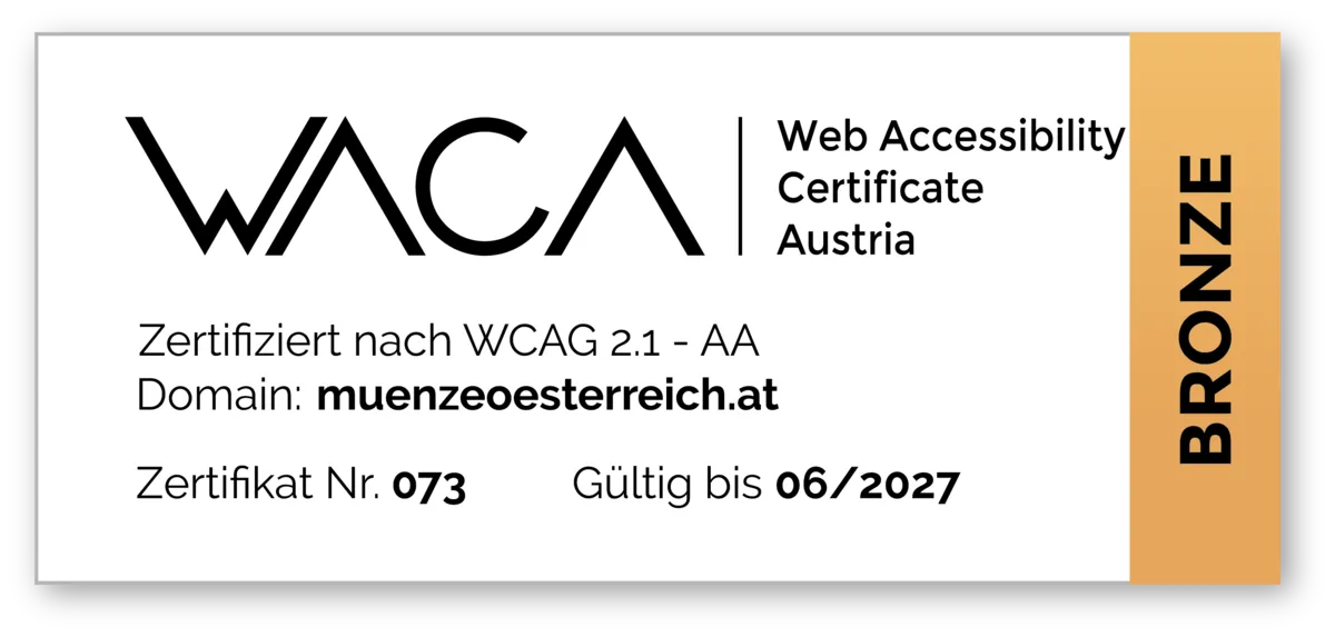 WACA Zertifikat in Bronze auf Deutsch