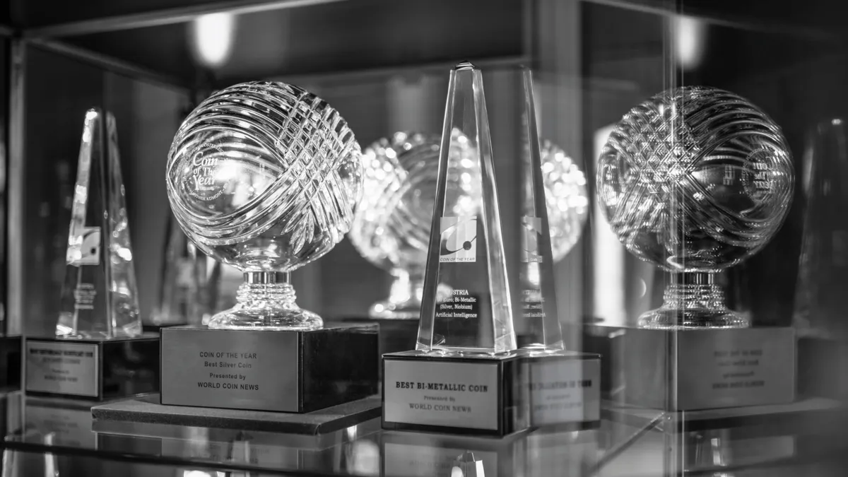 Auszeichnungen Münzdesigns mehrere Auszeichnungen