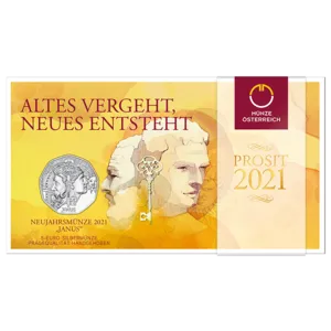 Neujahrsmünze 2021 Janus im Blister