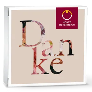 Geschenkverpackung Danke Vorderansicht