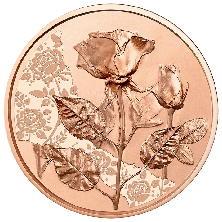 10 Euro Kupfermünze Die Rose
