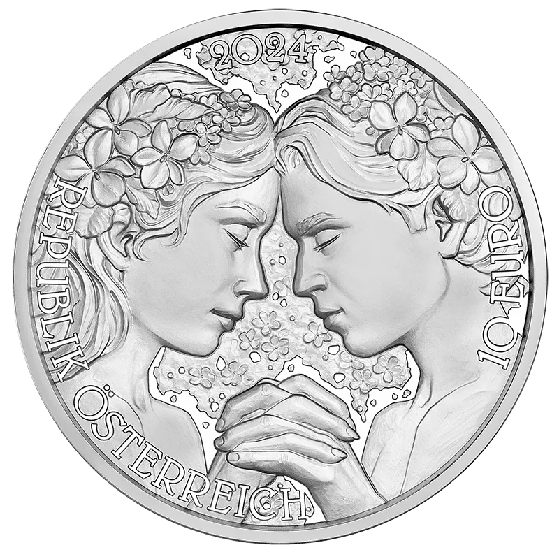 2024_10E_Veilchen  Silber Polierte Platte Avers