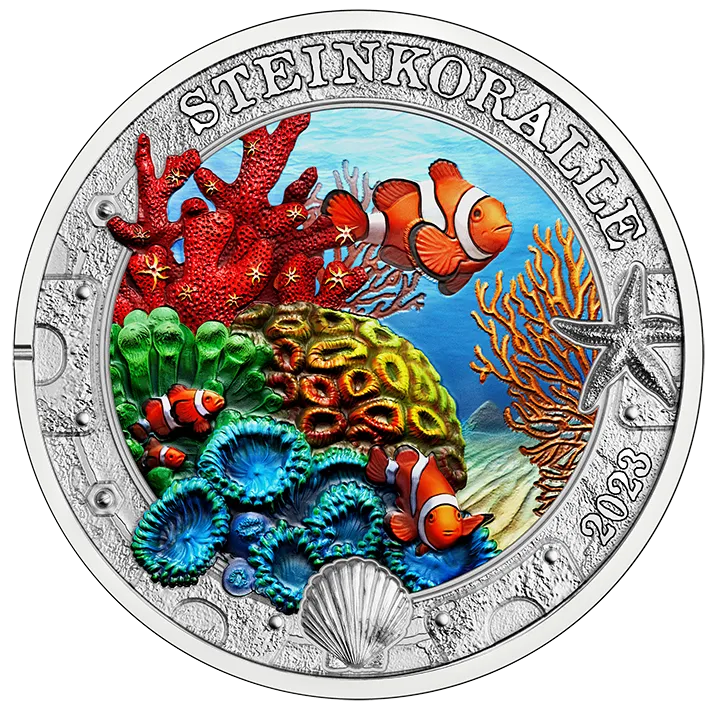 3-Euro-Münze Steinkoralle RS