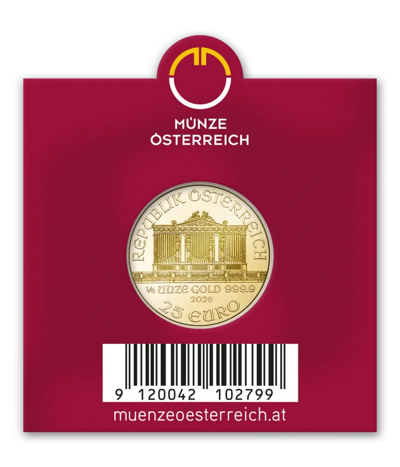 Sichtfenster Philharmoniker Gold 1/4 Unze RV