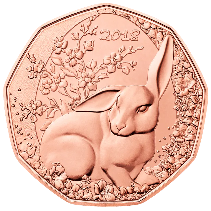 5-Euro Osterhase Revers
