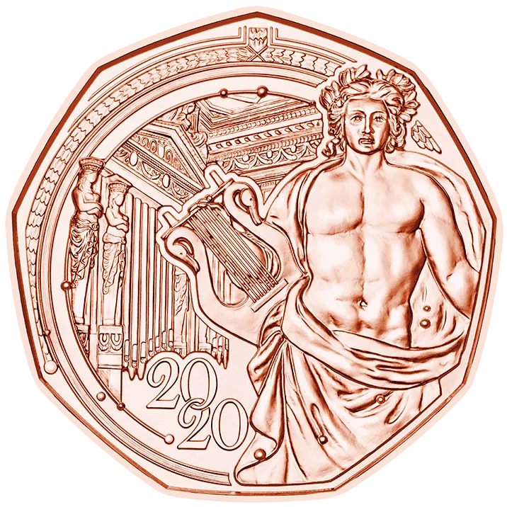 5 Euro Neujahrsmünze 2020 Kupfer Rückseite