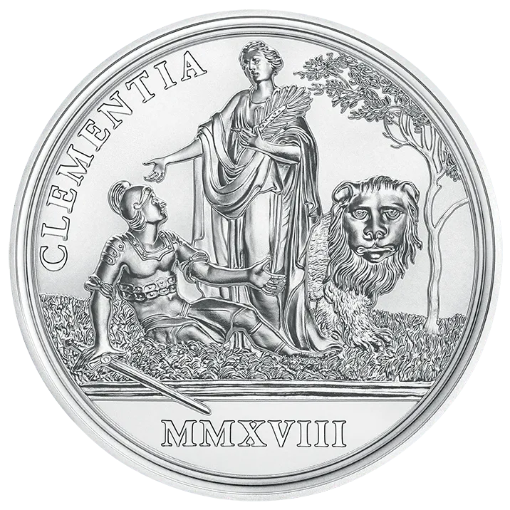 Silbermünze Maria Theresia Gottvertrauen