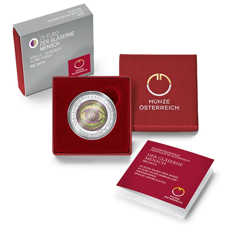 Silber Niob Münze "Der Gläserne Mensch"