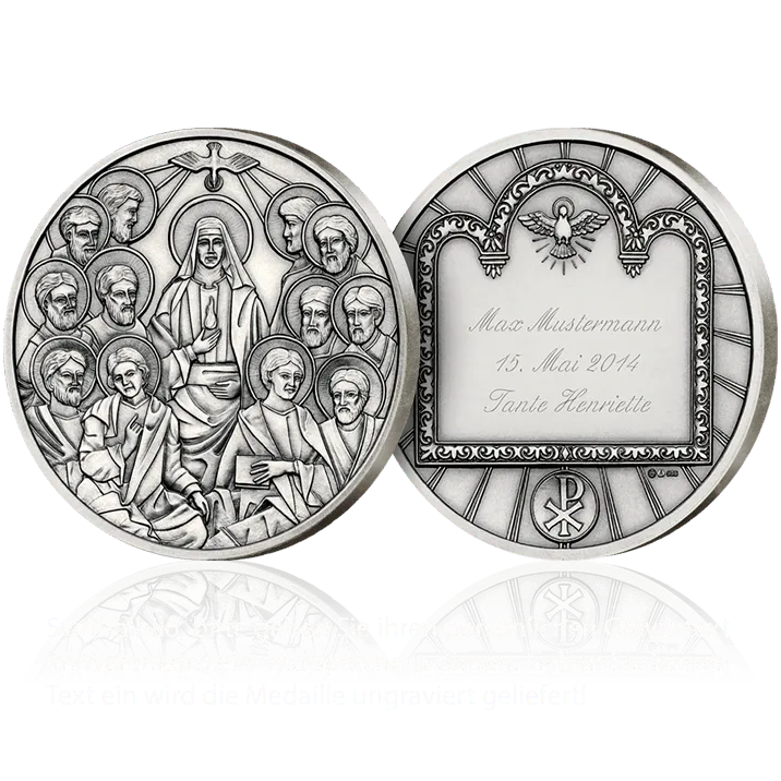 Medaille zur Firmung mit Gravur