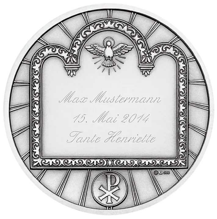 Anlassmedaille Firmung Gravur