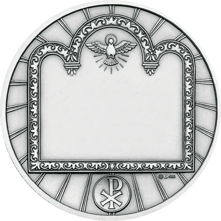 Anlassmedaille Firmung Gravurseite