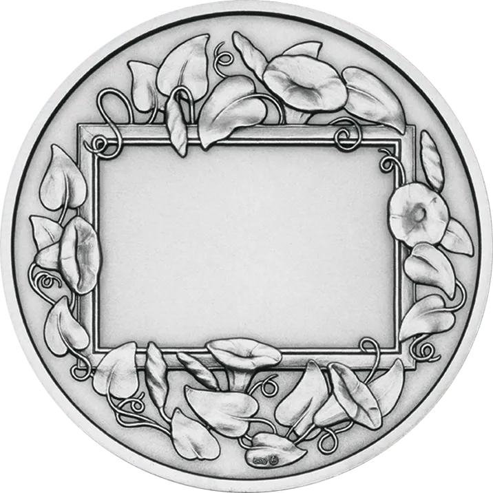 Anlassmedaille Geburt Gravurseite