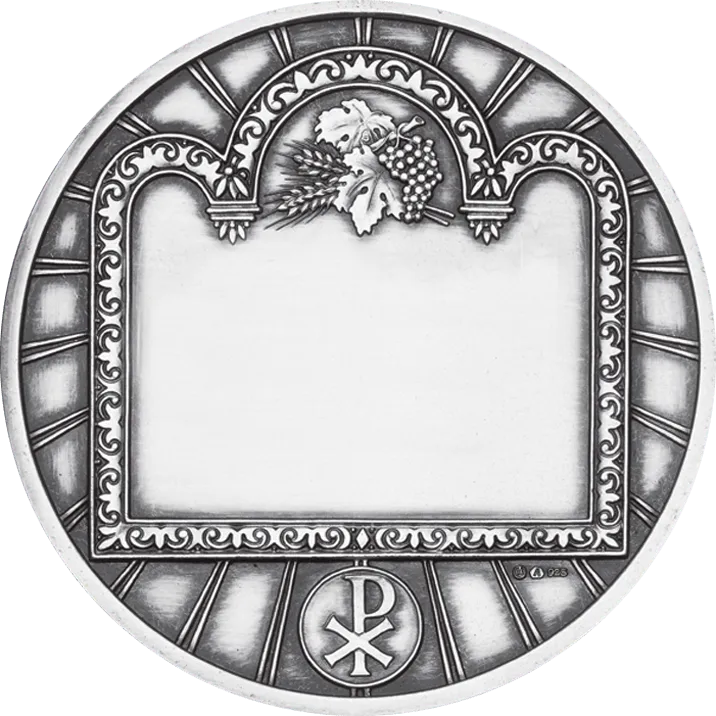 Anlassmedaille Erstkommunion Gravurseite